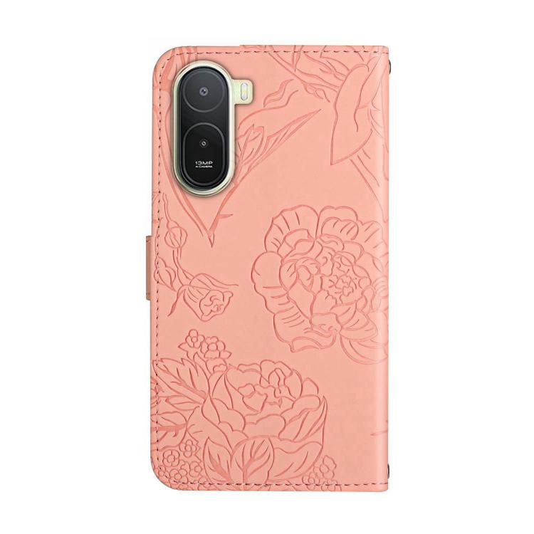 For Redmi A7 Pro 171mm / Poco C85x 5G Skin Feel Butterfly Embossed Flip Leather Phone Case