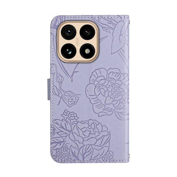 For Xiaomi 15T Skin Feel Butterfly Embossed Flip Leather Phone Case