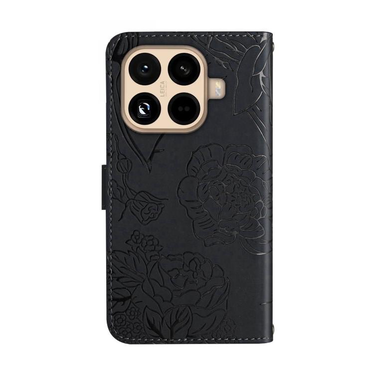 For Xiaomi 15T Pro Skin Feel Butterfly Embossed Flip Leather Phone Case