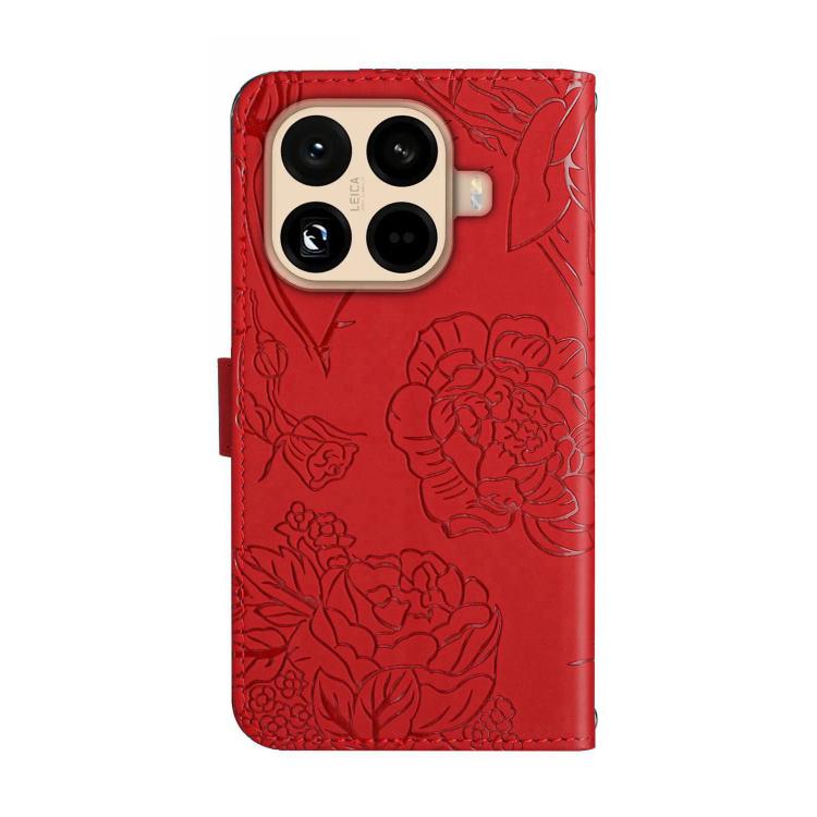 For Xiaomi 15T Pro Skin Feel Butterfly Embossed Flip Leather Phone Case