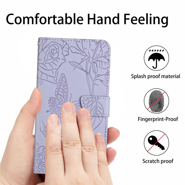 For Xiaomi 17 Pro Skin Feel Butterfly Embossed Flip Leather Phone Case