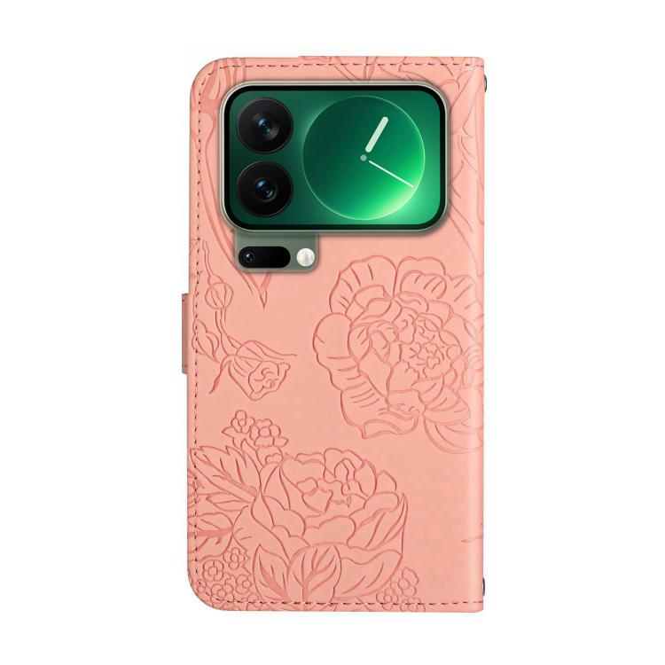 For Xiaomi 17 Pro Skin Feel Butterfly Embossed Flip Leather Phone Case