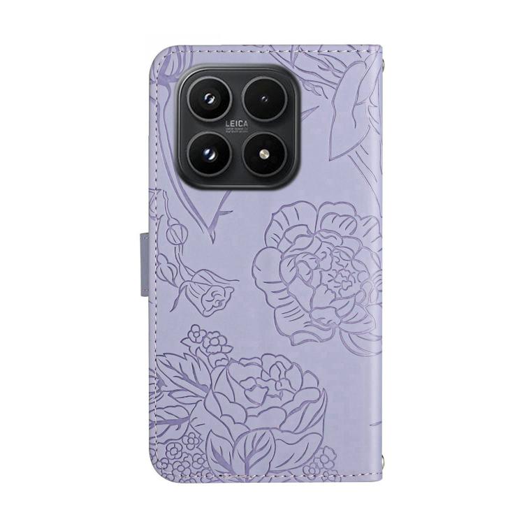 For Xiaomi 17 Skin Feel Butterfly Embossed Flip Leather Phone Case