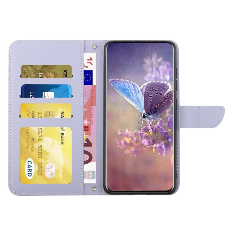 For Xiaomi 17 Skin Feel Butterfly Embossed Flip Leather Phone Case