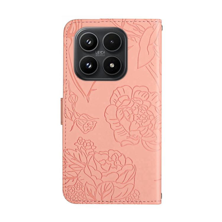 For Xiaomi 17 Skin Feel Butterfly Embossed Flip Leather Phone Case