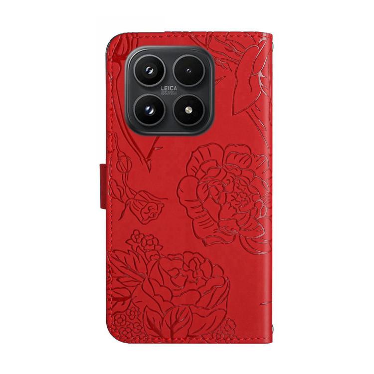 For Xiaomi 17 Skin Feel Butterfly Embossed Flip Leather Phone Case