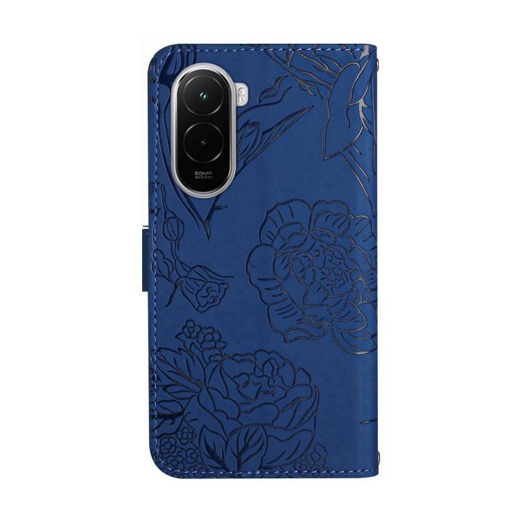 For Xiaomi Poco M7 4G 169mm Skin Feel Butterfly Embossed Flip Leather Phone Case