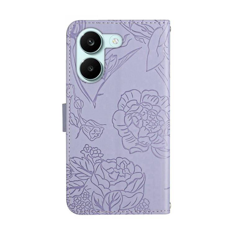 For Xiaomi Poco X8 Pro 5G Skin Feel Butterfly Embossed Flip Leather Phone Case