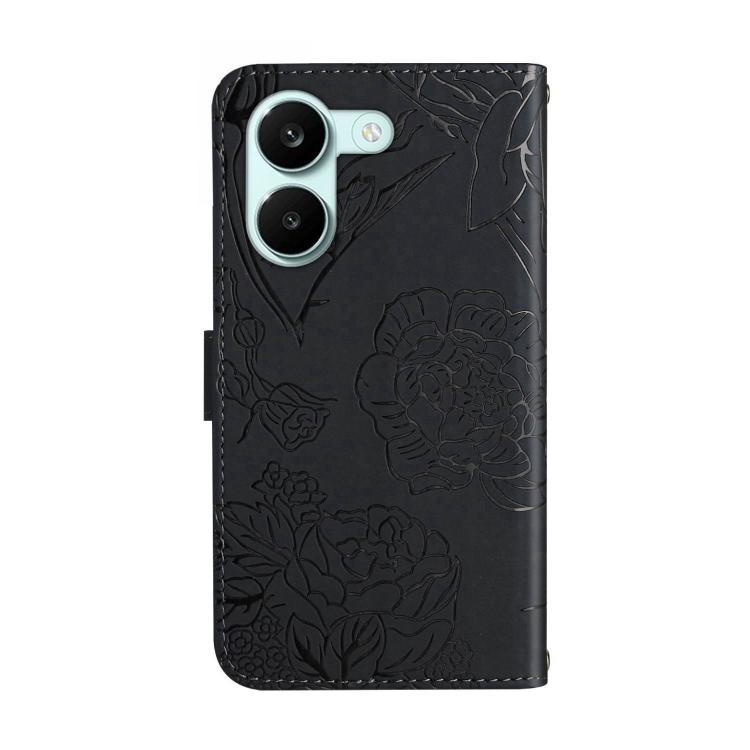 For Xiaomi Poco X8 Pro 5G Skin Feel Butterfly Embossed Flip Leather Phone Case