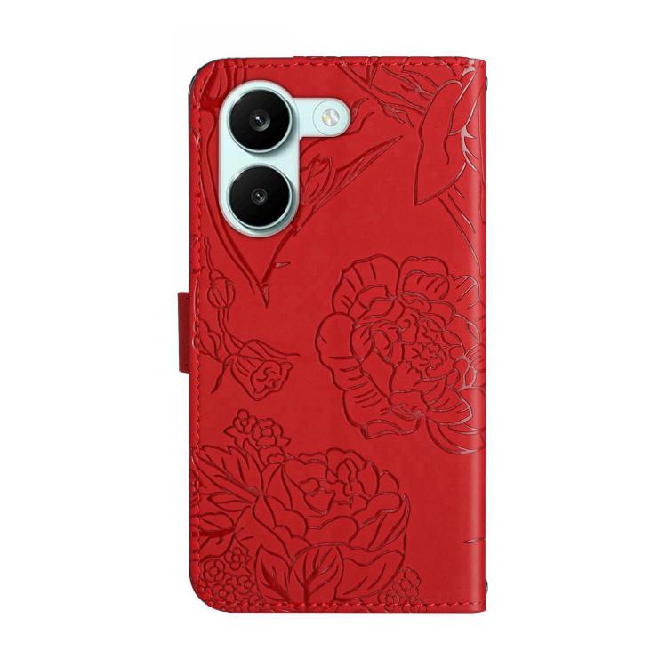 For Xiaomi Poco X8 Pro 5G Skin Feel Butterfly Embossed Flip Leather Phone Case