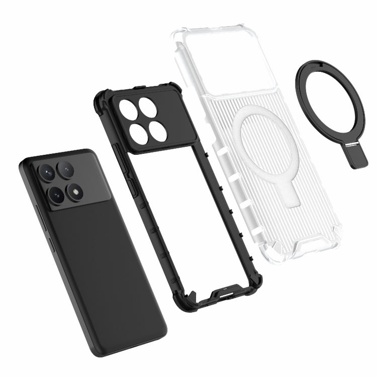 For Redmi K70 5G Grating Holder Shockproof Phone Case