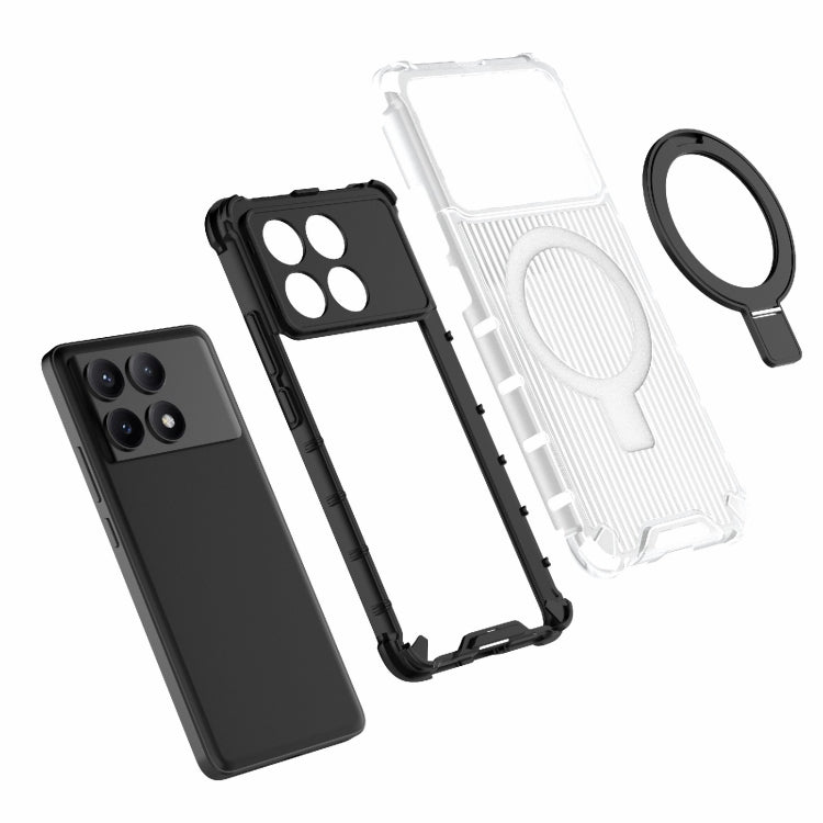 For Redmi K70e 5G Grating Holder Shockproof Phone Case