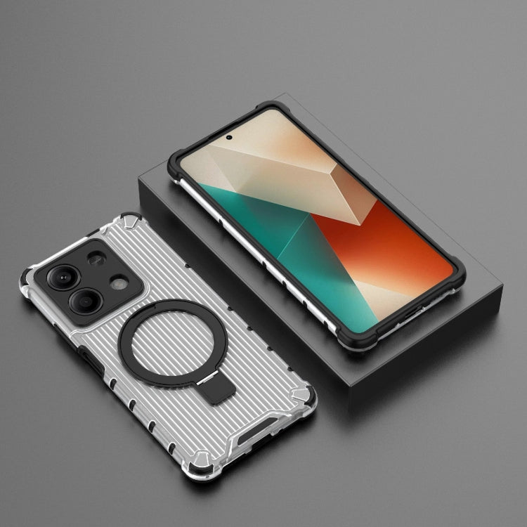 For Redmi Note 13 5G Grating Holder Shockproof Phone Case