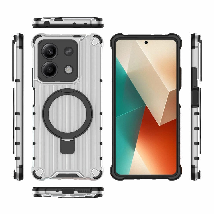 For Redmi Note 13 5G Grating Holder Shockproof Phone Case