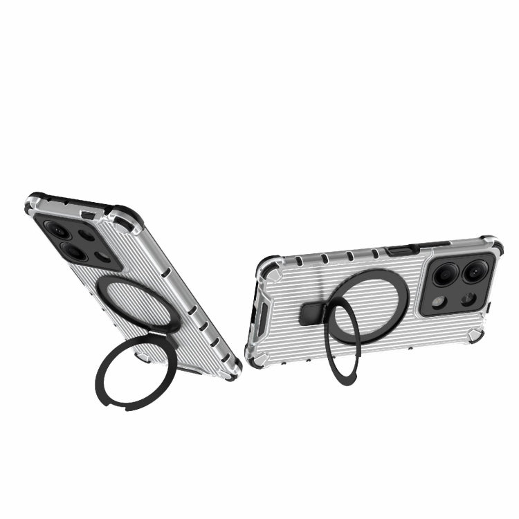 For Redmi Note 13 5G Grating Holder Shockproof Phone Case