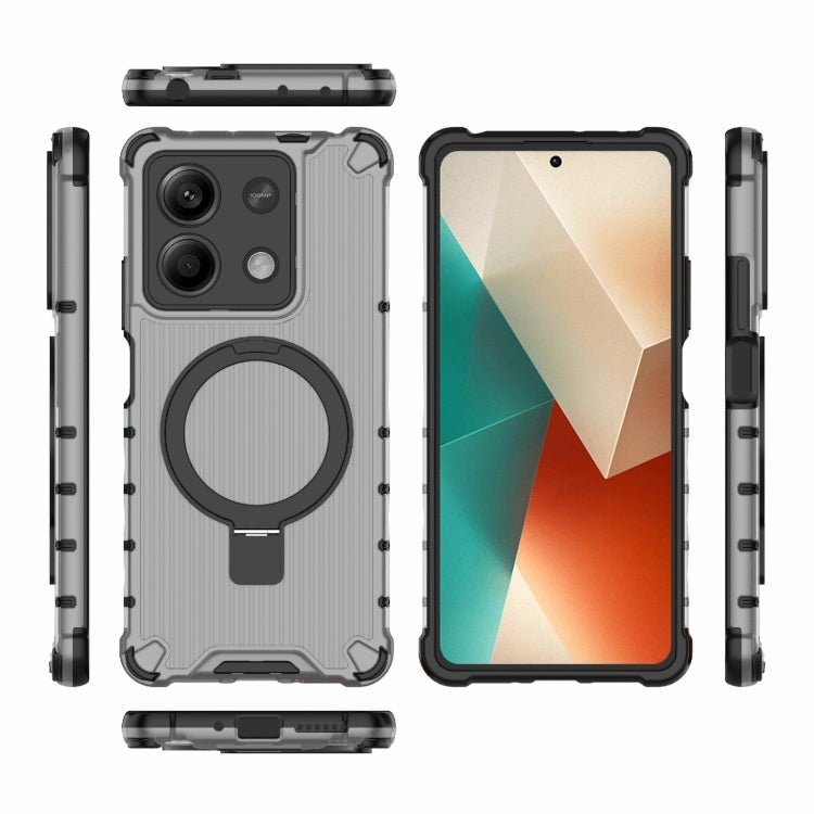 For Redmi Note 13 5G Grating Holder Shockproof Phone Case