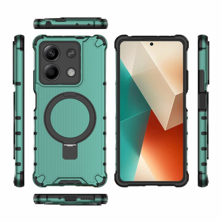 For Redmi Note 13 5G Grating Holder Shockproof Phone Case