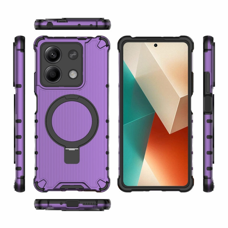 For Redmi Note 13 5G Grating Holder Shockproof Phone Case