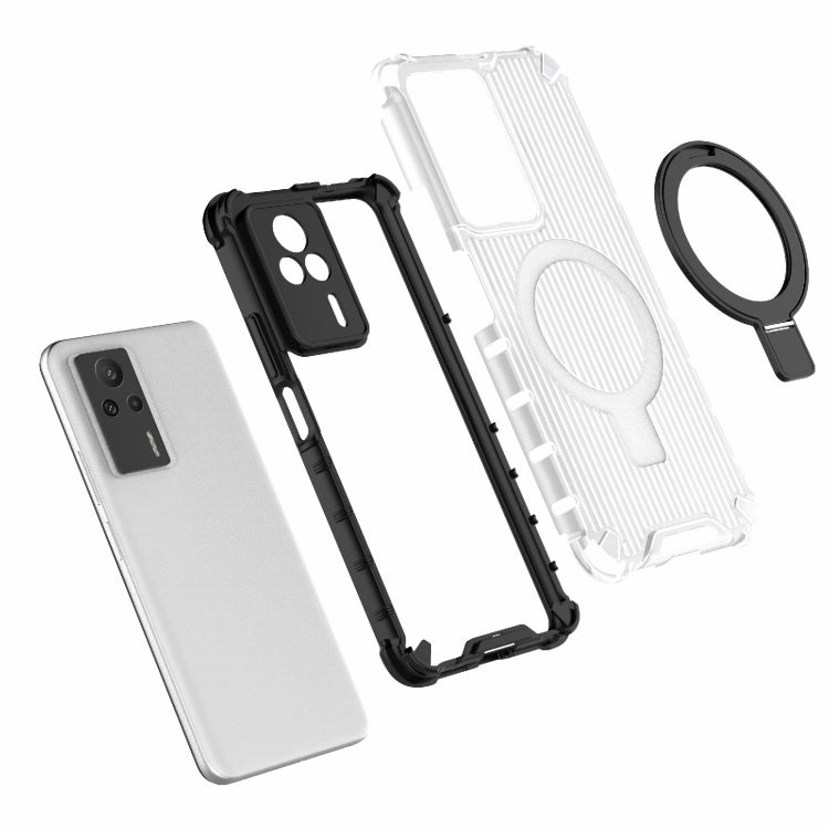 For Redmi K60E 5G Grating Holder Shockproof Phone Case