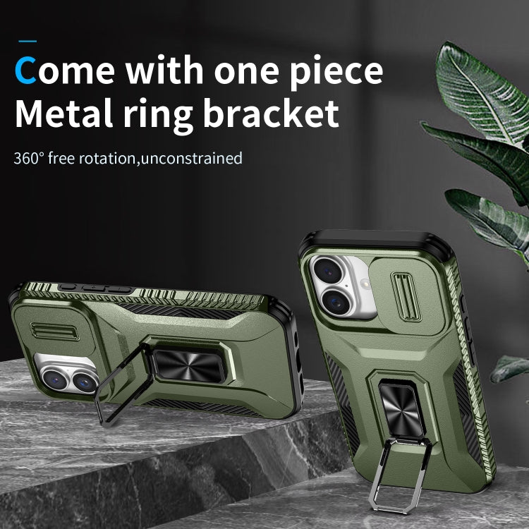 For iPhone 16 Sliding Camshield Holder Phone Case