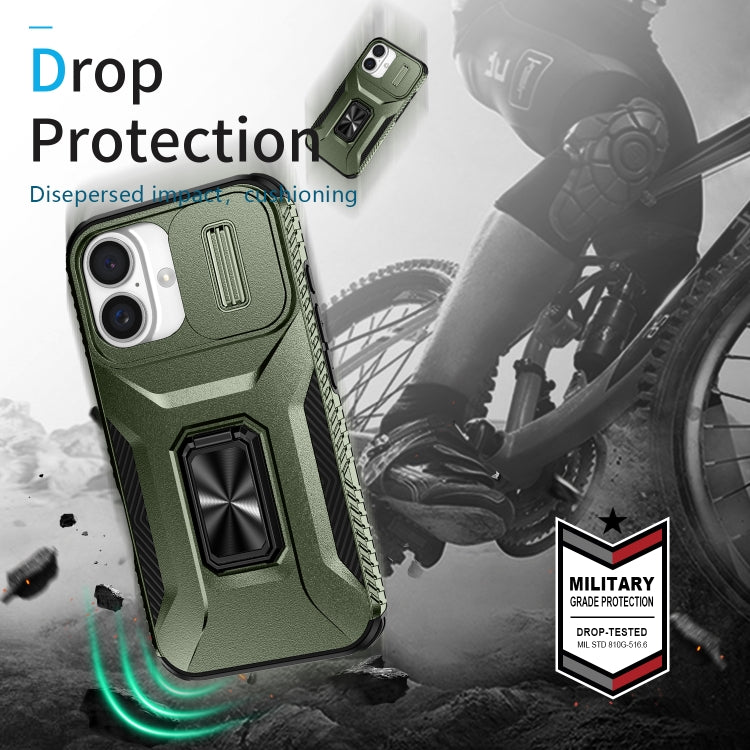 For iPhone 16 Sliding Camshield Holder Phone Case