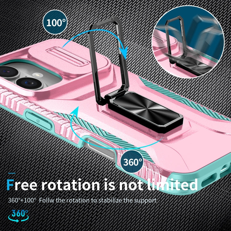 For iPhone 16 Sliding Camshield Holder Phone Case