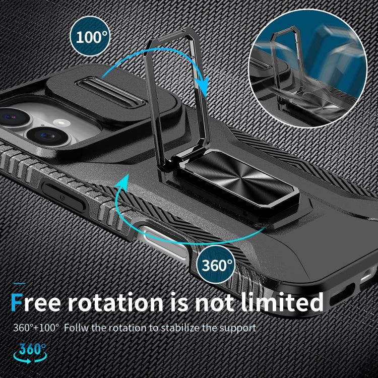 For iPhone 16 Sliding Camshield Holder Phone Case