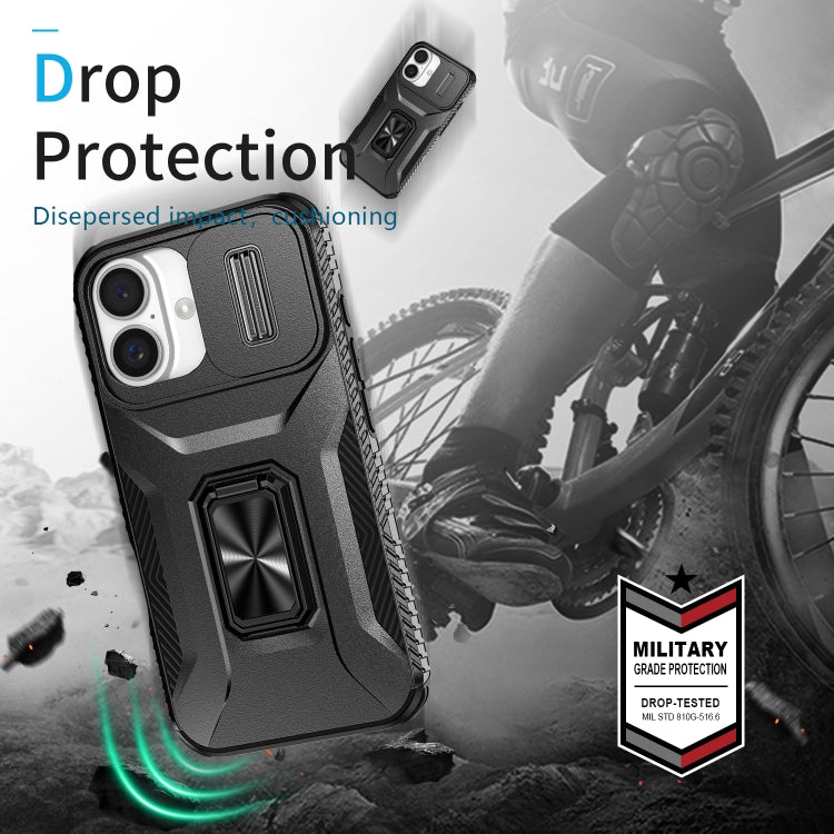 For iPhone 16 Sliding Camshield Holder Phone Case