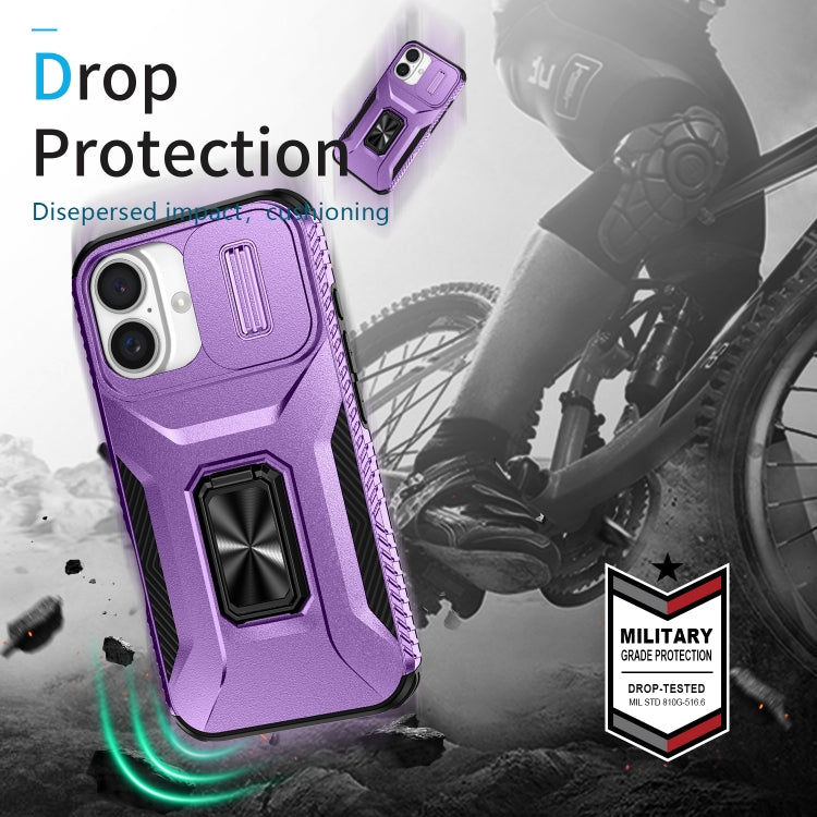 For iPhone 16 Sliding Camshield Holder Phone Case