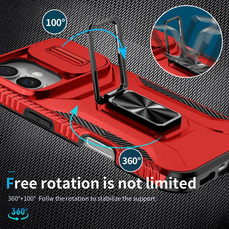 For iPhone 16 Plus Sliding Camshield Holder Phone Case