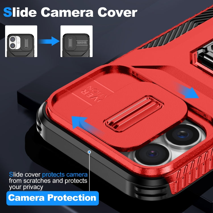 For iPhone 16 Plus Sliding Camshield Holder Phone Case