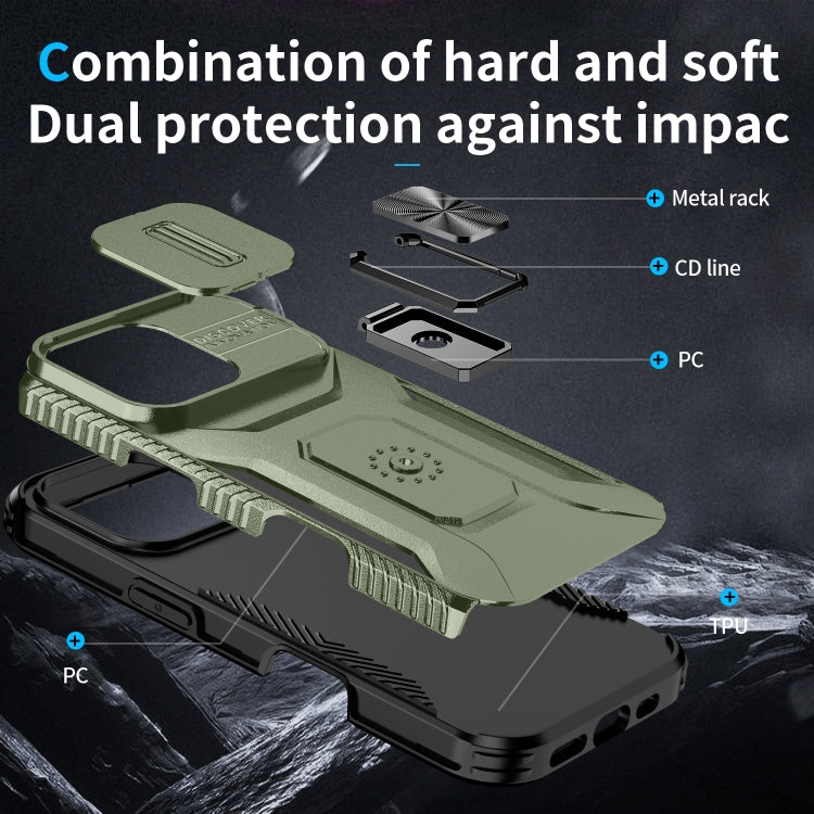 For iPhone 16 Pro Sliding Camshield Holder Phone Case