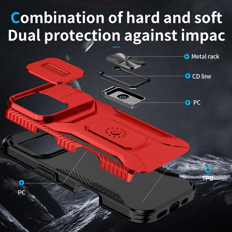 For iPhone 16 Pro Sliding Camshield Holder Phone Case