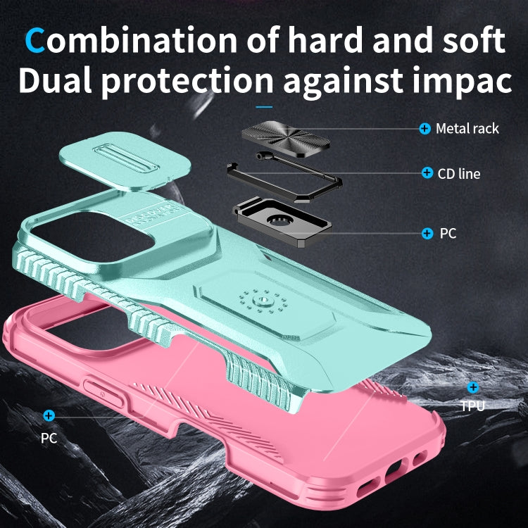 For iPhone 16 Pro Sliding Camshield Holder Phone Case