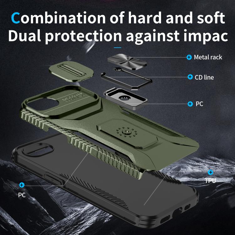 For iPhone 17e / 16e Sliding Camshield Holder Phone Case