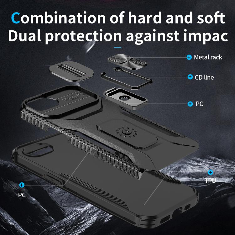 For iPhone 17e / 16e Sliding Camshield Holder Phone Case