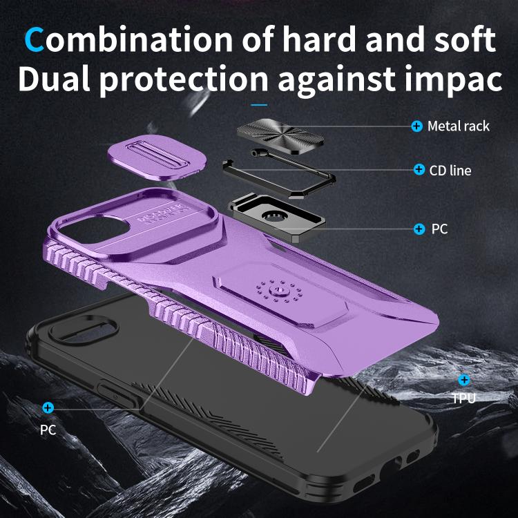 For iPhone 17e / 16e Sliding Camshield Holder Phone Case