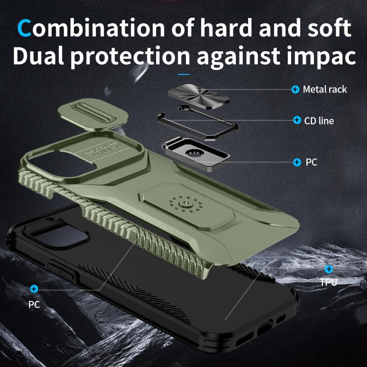 For iPhone 11 Pro Sliding Camshield Holder Phone Case