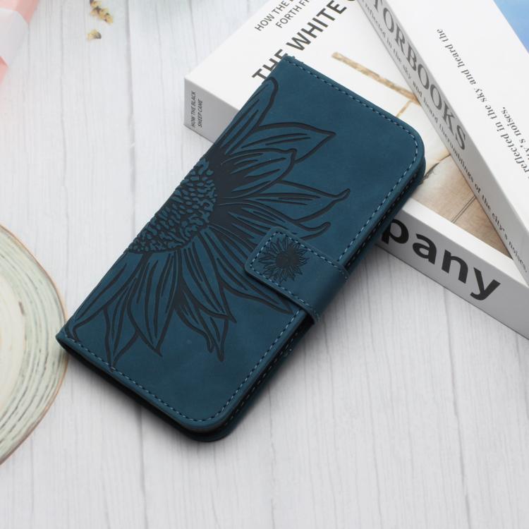 For Redmi Note 15 5G Global 164mm Skin Feel Sun Flower Embossed Flip Leather Phone Case with Lanyard
