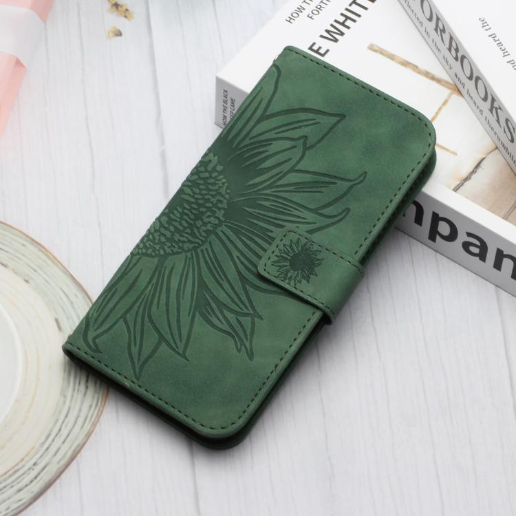 For Redmi Note 15 Pro 5G Global 163.6mm Skin Feel Sun Flower Embossed Flip Leather Phone Case with Lanyard