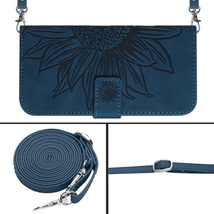 For Xiaomi 15T Skin Feel Sun Flower Embossed Flip Leather Phone Case with Lanyard