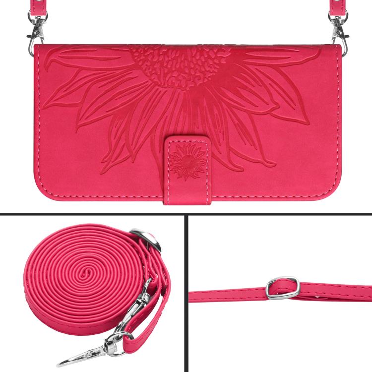 For Xiaomi 15T Skin Feel Sun Flower Embossed Flip Leather Phone Case with Lanyard