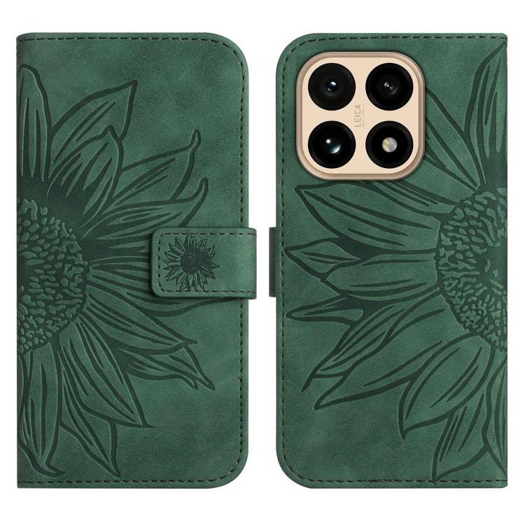 For Xiaomi 15T Skin Feel Sun Flower Embossed Flip Leather Phone Case with Lanyard