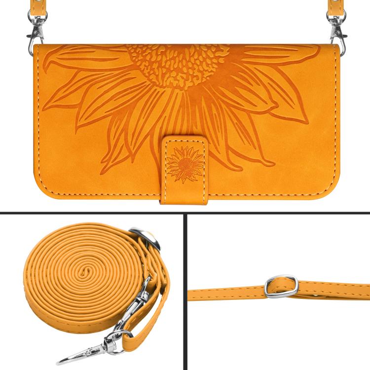For Xiaomi 15T Skin Feel Sun Flower Embossed Flip Leather Phone Case with Lanyard