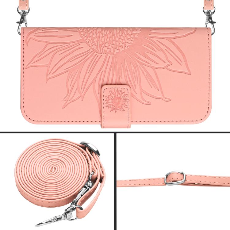 For Xiaomi 15T Skin Feel Sun Flower Embossed Flip Leather Phone Case with Lanyard