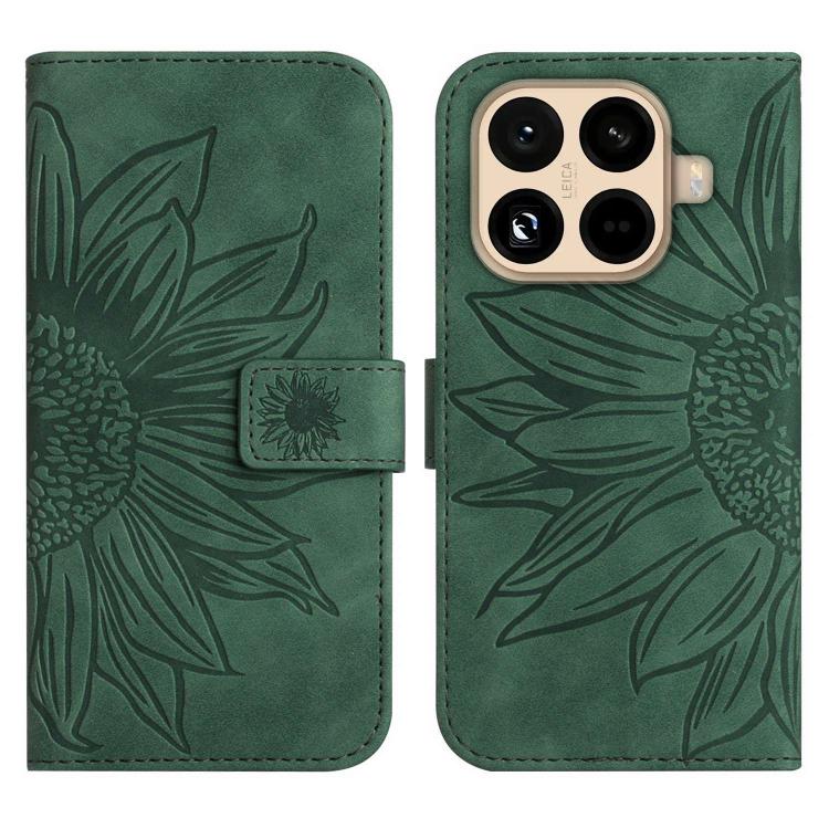 For Xiaomi 15T Pro Skin Feel Sun Flower Embossed Flip Leather Phone Case with Lanyard