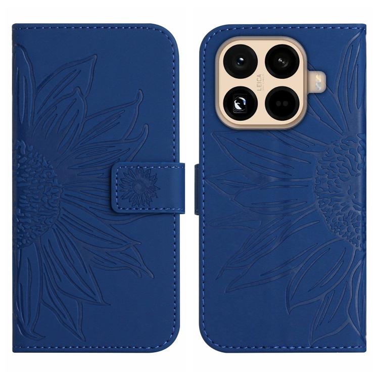 For Xiaomi 15T Pro Skin Feel Sun Flower Embossed Flip Leather Phone Case with Lanyard