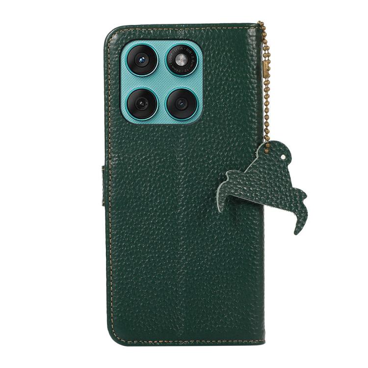 For Motorola Edge 60 Fusion Genuine Leather Litchi Texture RFID Leather Phone Case