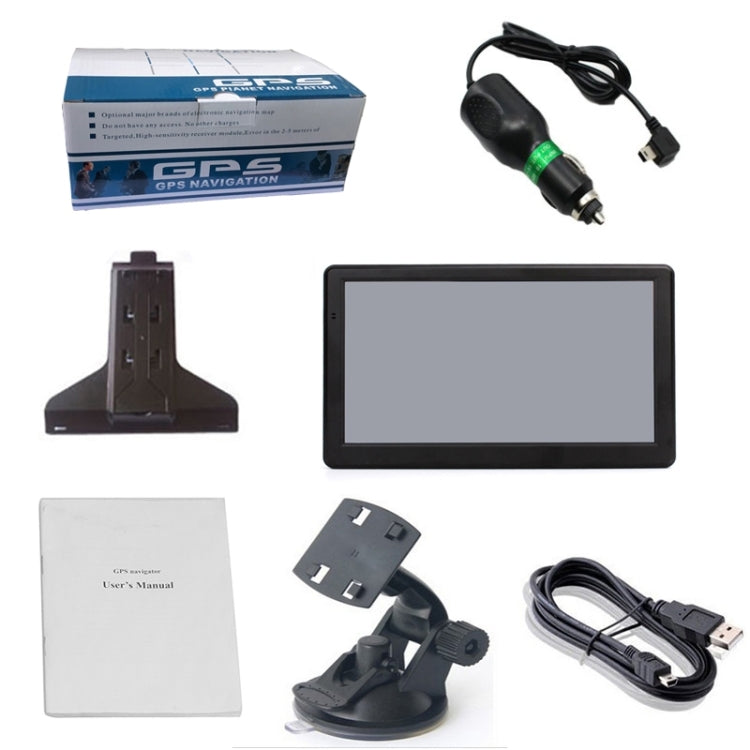 7 inch Car HD GPS Navigator 8G+128M Capacitive Screen Support FM / TF Card, Germany Map