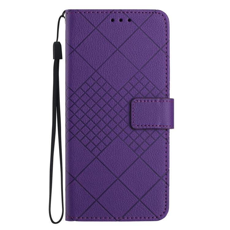 For Redmi Note 15 Pro+ 5G Global 163.3mm Rhombic Grid Texture Leather Phone Case